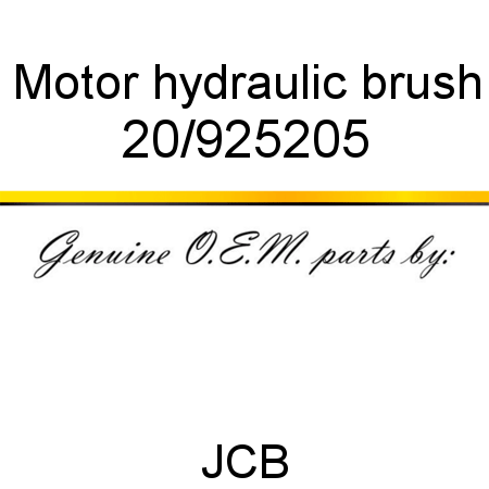 Motor, hydraulic, brush 20/925205