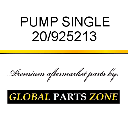 PUMP SINGLE 20/925213