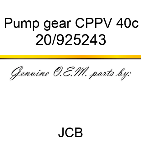 Pump gear CPPV 40c 20/925243