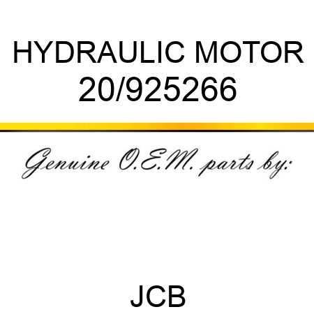 HYDRAULIC, MOTOR 20/925266