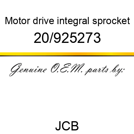 Motor, drive, integral sprocket 20/925273