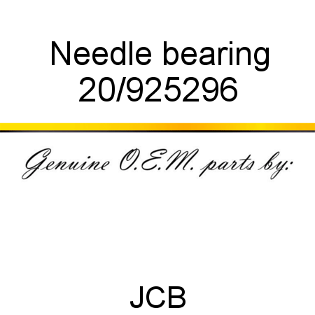 Needle bearing 20/925296