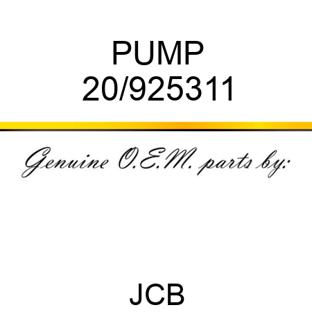 PUMP 20/925311