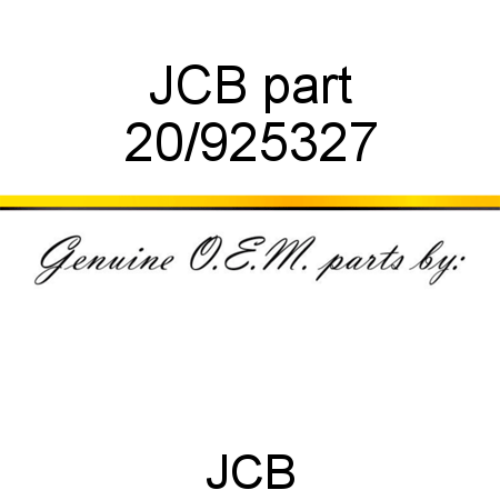 JCB part 20/925327