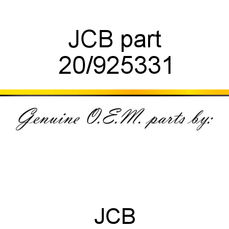 JCB part 20/925331