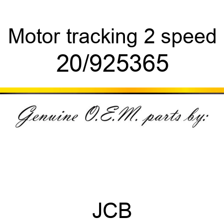 Motor, tracking 2 speed 20/925365