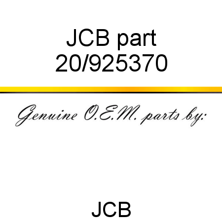 JCB part 20/925370