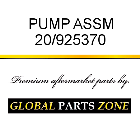 PUMP ASSM 20/925370