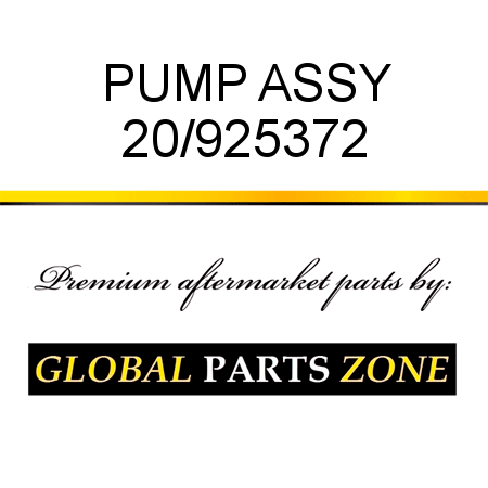 PUMP ASSY 20/925372