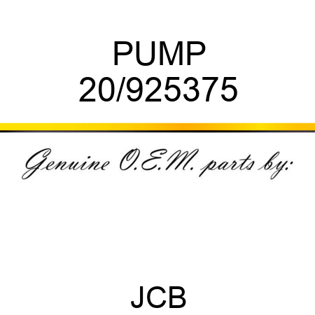 PUMP 20/925375