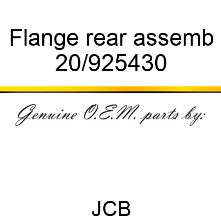 Flange rear assemb 20/925430