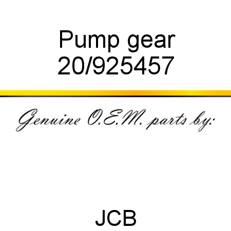 Pump, gear 20/925457
