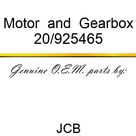 Motor & Gearbox 20/925465