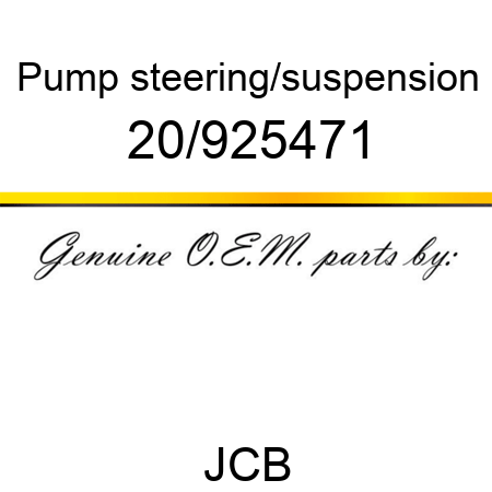 Pump, steering/suspension 20/925471