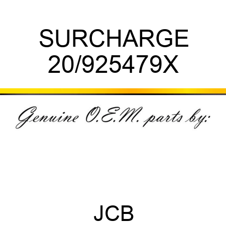 SURCHARGE 20/925479X