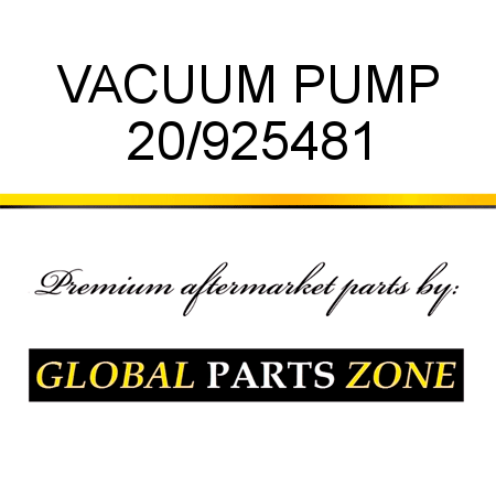 VACUUM PUMP 20/925481