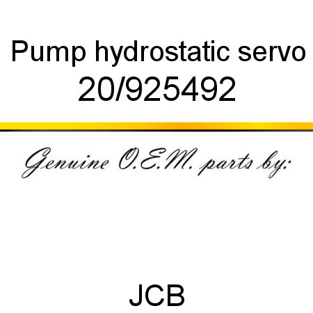 Pump, hydrostatic, servo 20/925492