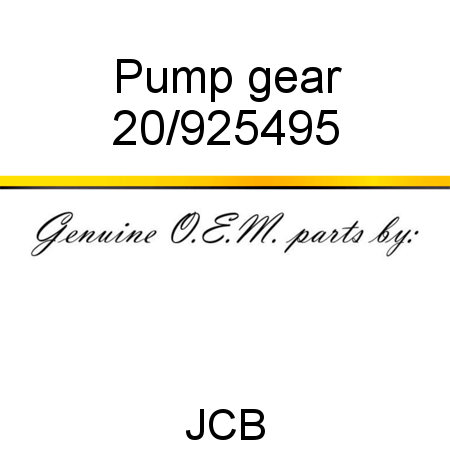 Pump, gear 20/925495