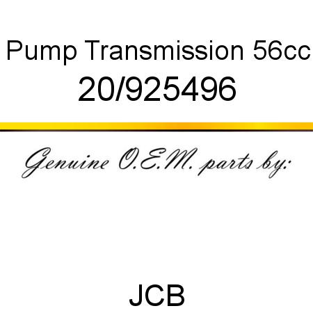 Pump, Transmission, 56cc 20/925496