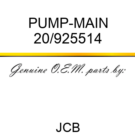 PUMP-MAIN 20/925514