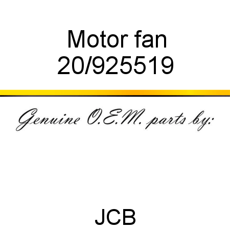 Motor, fan 20/925519