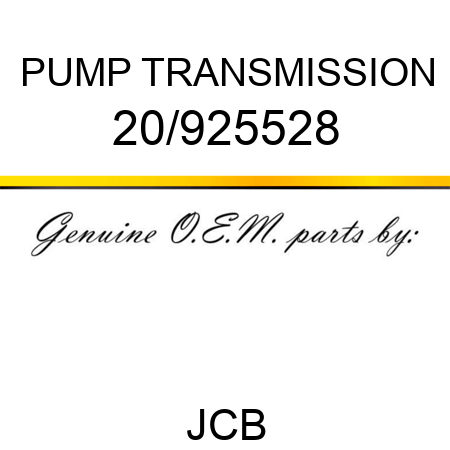 PUMP TRANSMISSION 20/925528