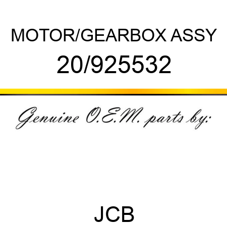 MOTOR/GEARBOX ASSY 20/925532