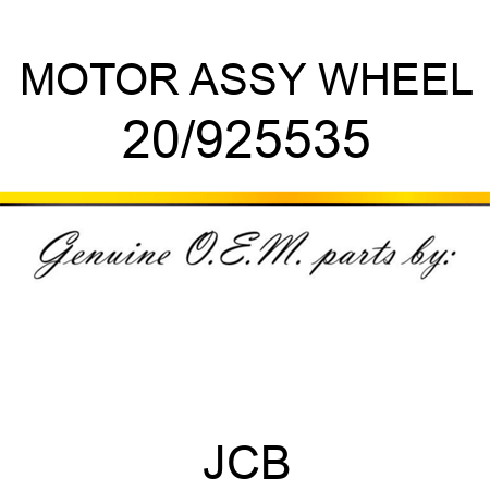 MOTOR ASSY WHEEL 20/925535