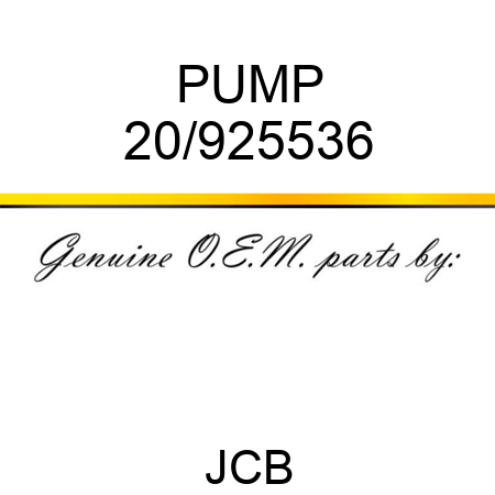 PUMP 20/925536