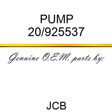 PUMP 20/925537