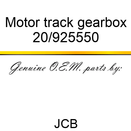 Motor track gearbox 20/925550