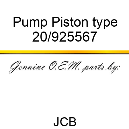 Pump Piston type 20/925567