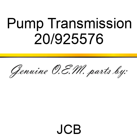 Pump Transmission 20/925576