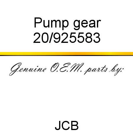 Pump, gear 20/925583