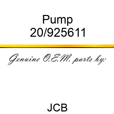 Pump 20/925611