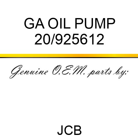 GA OIL PUMP 20/925612