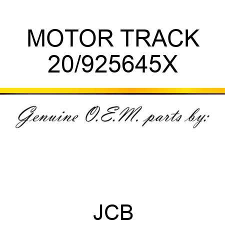 MOTOR TRACK 20/925645X