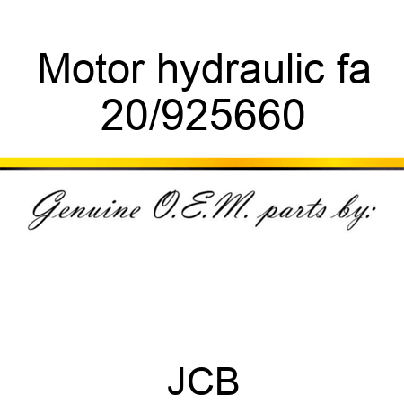 Motor hydraulic fa 20/925660