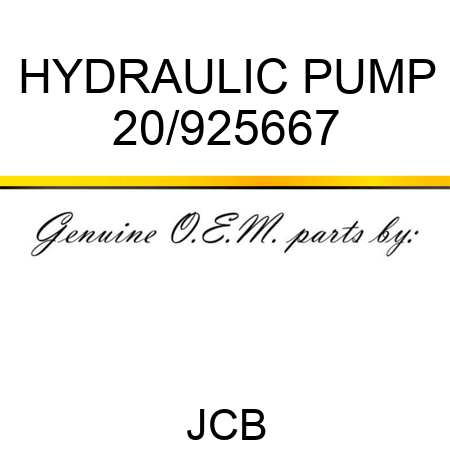 HYDRAULIC PUMP 20/925667