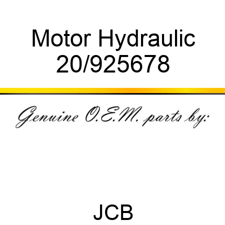 Motor Hydraulic 20/925678