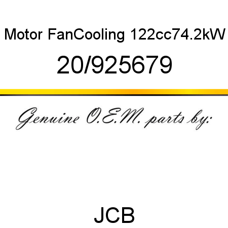 Motor, Fan,Cooling, 122cc,74.2kW 20/925679