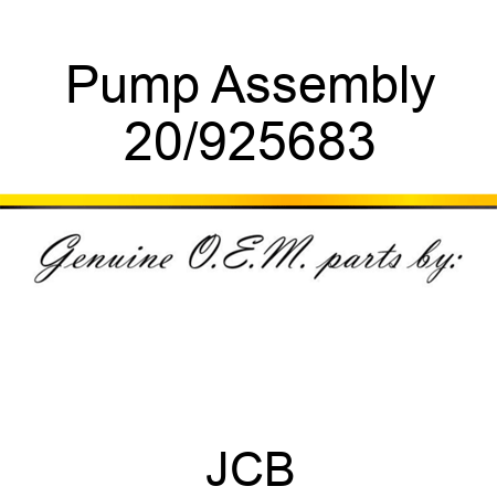 Pump Assembly 20/925683