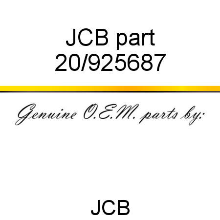 JCB part 20/925687