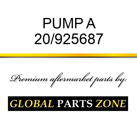PUMP A 20/925687