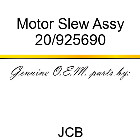 Motor Slew Assy 20/925690