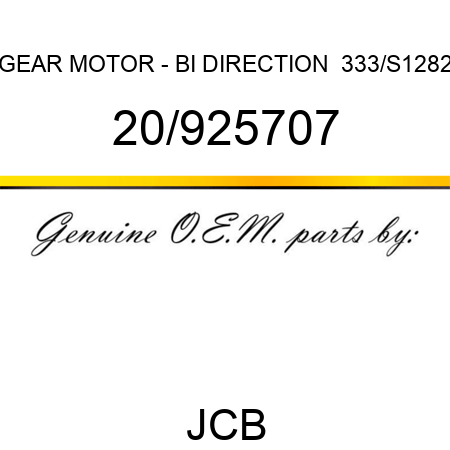 GEAR MOTOR - BI DIRECTION  333/S1282 20/925707