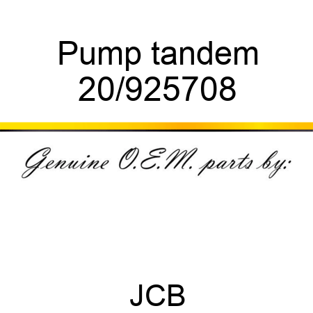 Pump tandem 20/925708