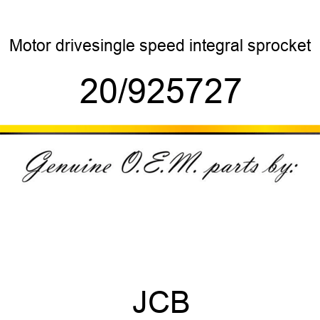Motor, drive,single speed, integral sprocket 20/925727