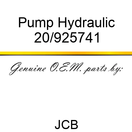 Pump Hydraulic 20/925741