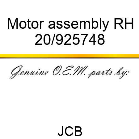 Motor assembly RH 20/925748